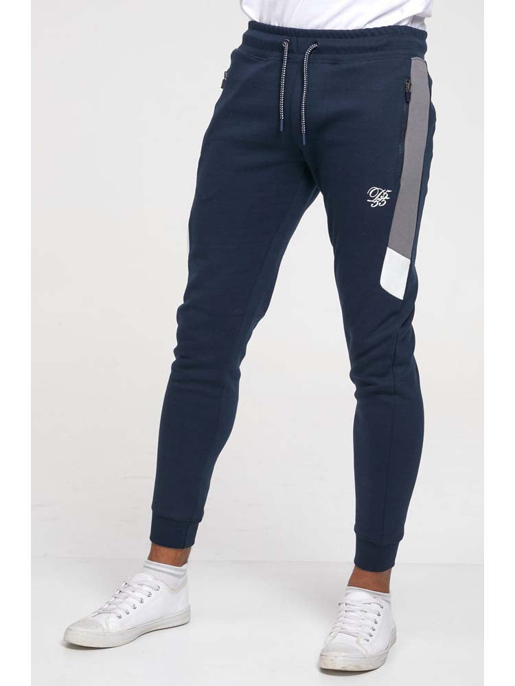D555 Duke Couture Tracksuit Full Zip Two-Tone Navy Sweatshirt and Joggers