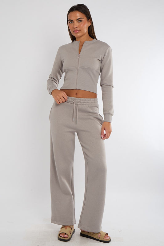 Corset Zip Up Sweatshirt and Joggers Tracksuit