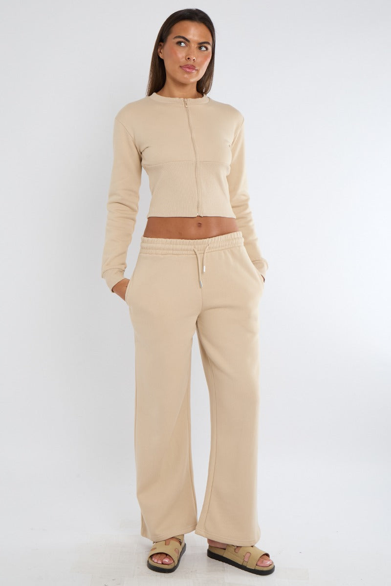 Corset Zip Up Sweatshirt and Joggers Tracksuit