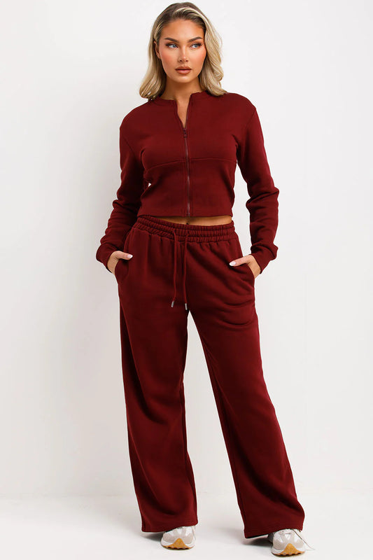 Corset Zip Up Sweatshirt and Joggers Tracksuit