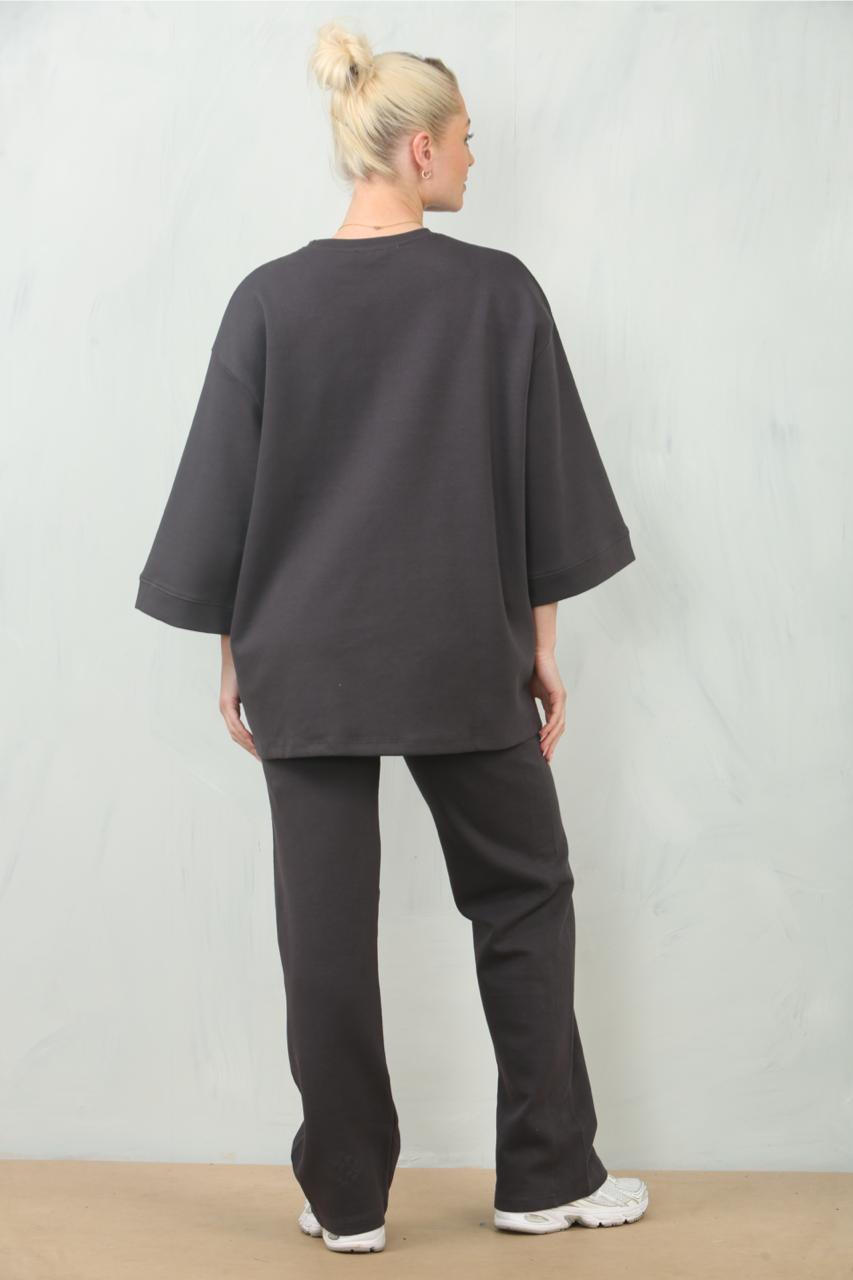 Oversized Thick Relaxed Fit T-shirt & Trouser Co-Ord Lounge Set