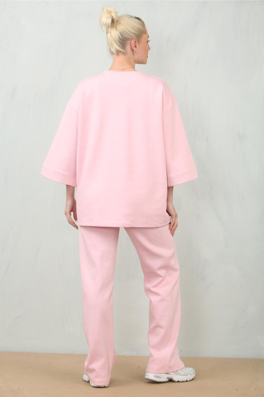 Oversized Thick Relaxed Fit T-shirt & Trouser Co-Ord Lounge Set