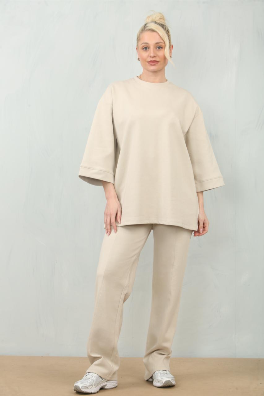 Oversized Thick Relaxed Fit T-shirt & Trouser Co-Ord Lounge Set