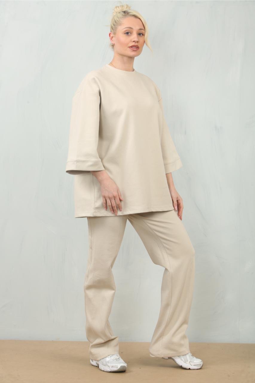 Oversized Thick Relaxed Fit T-shirt & Trouser Co-Ord Lounge Set