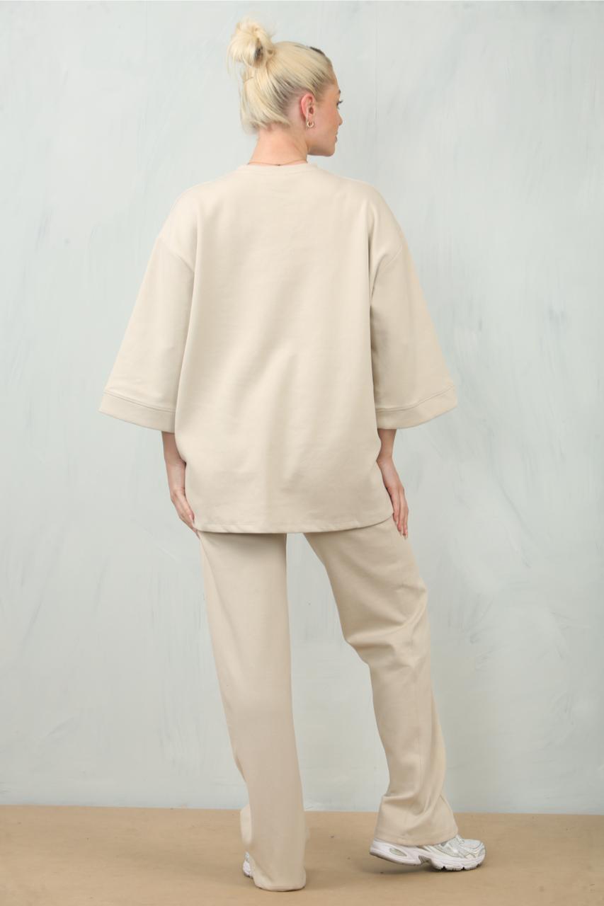 Oversized Thick Relaxed Fit T-shirt & Trouser Co-Ord Lounge Set