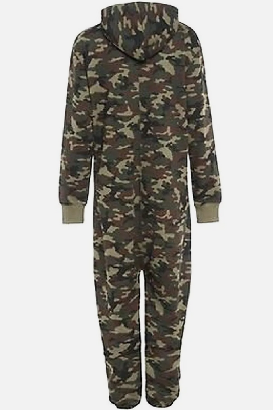 Unisex Adult Army Print Camo Onesies
