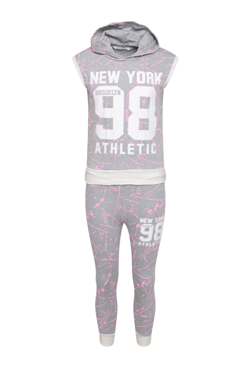 New York 98 Athletic Top and Leggings Sets