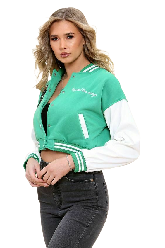 Cropped American Varsity Baseball Jacket