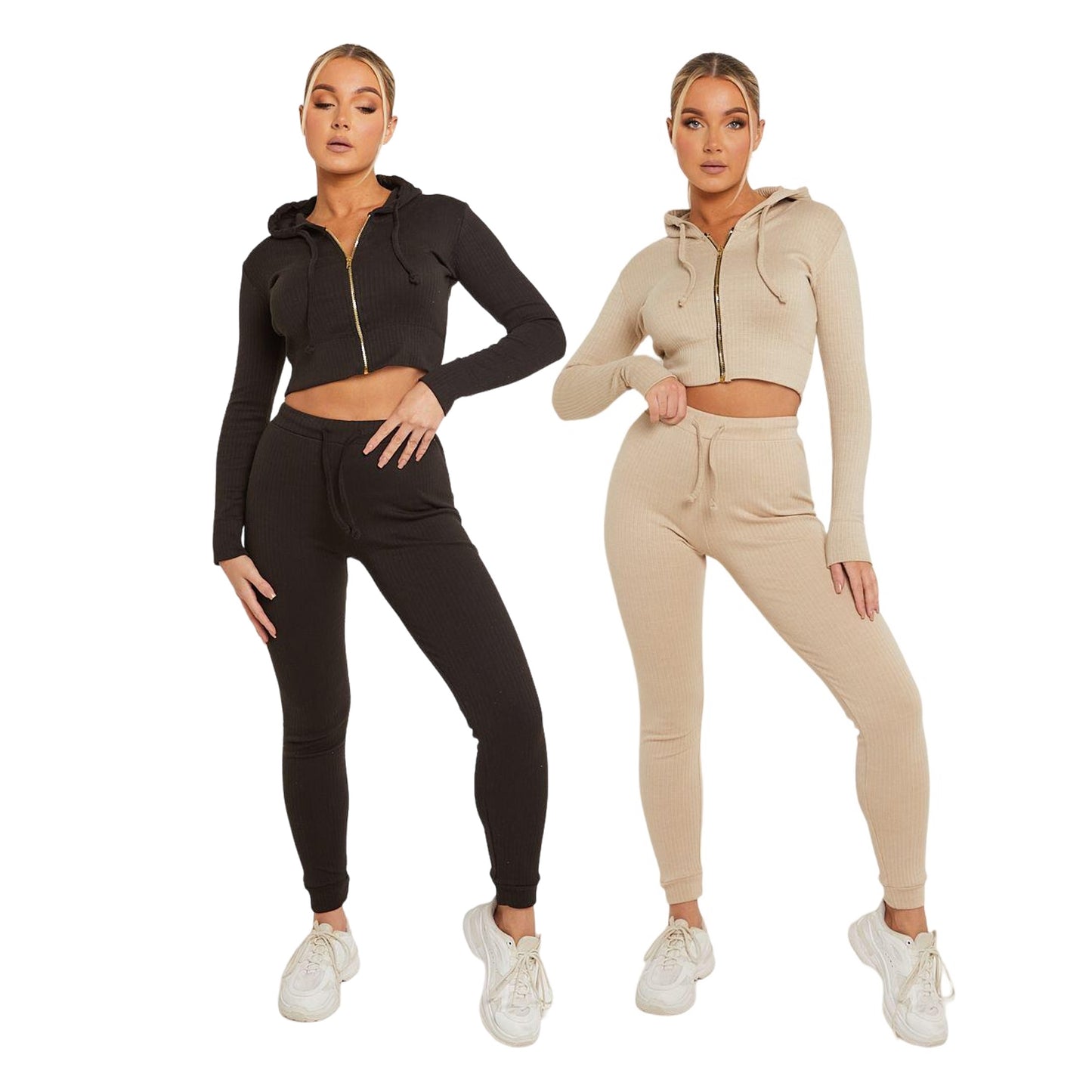 Ribbed Hoodie and Leggings Co-ord