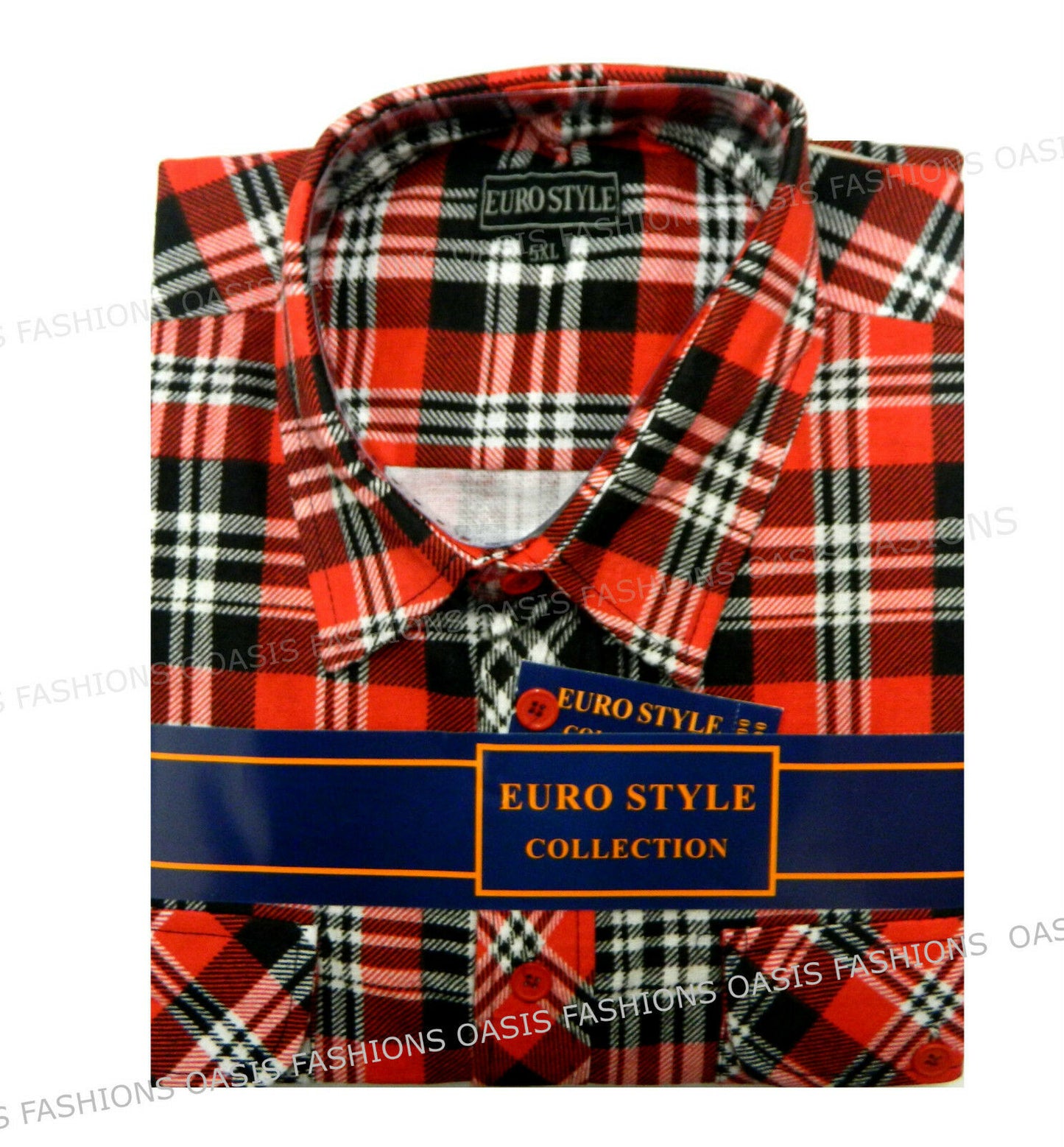 Men's Lumberjack Flannel Shirt In Red & Black Check.