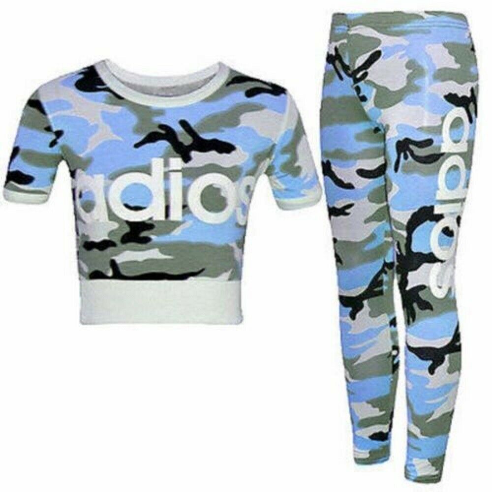 Adios Crop Top & Legging Camo Co-ord Set