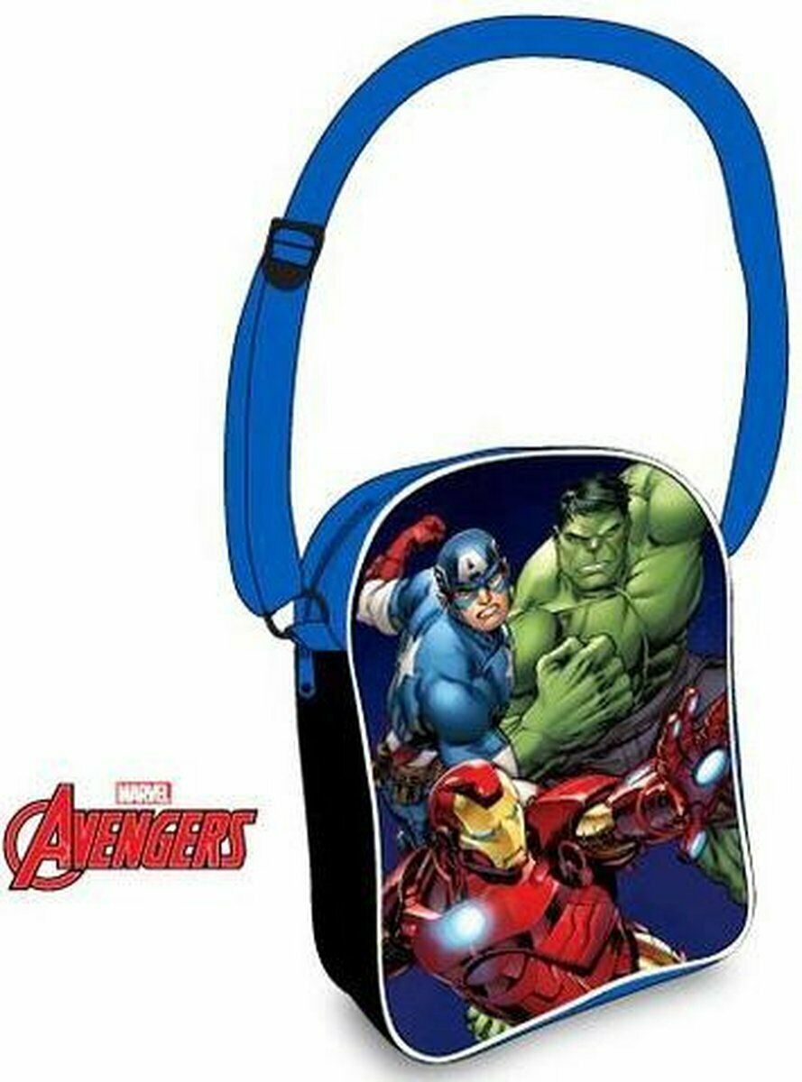 Marvel Avengers Bag In Blue With Adjustable Strap. Perfect For Any Avengers fan As A Treat Or Gift. These Are Official Merchandise.