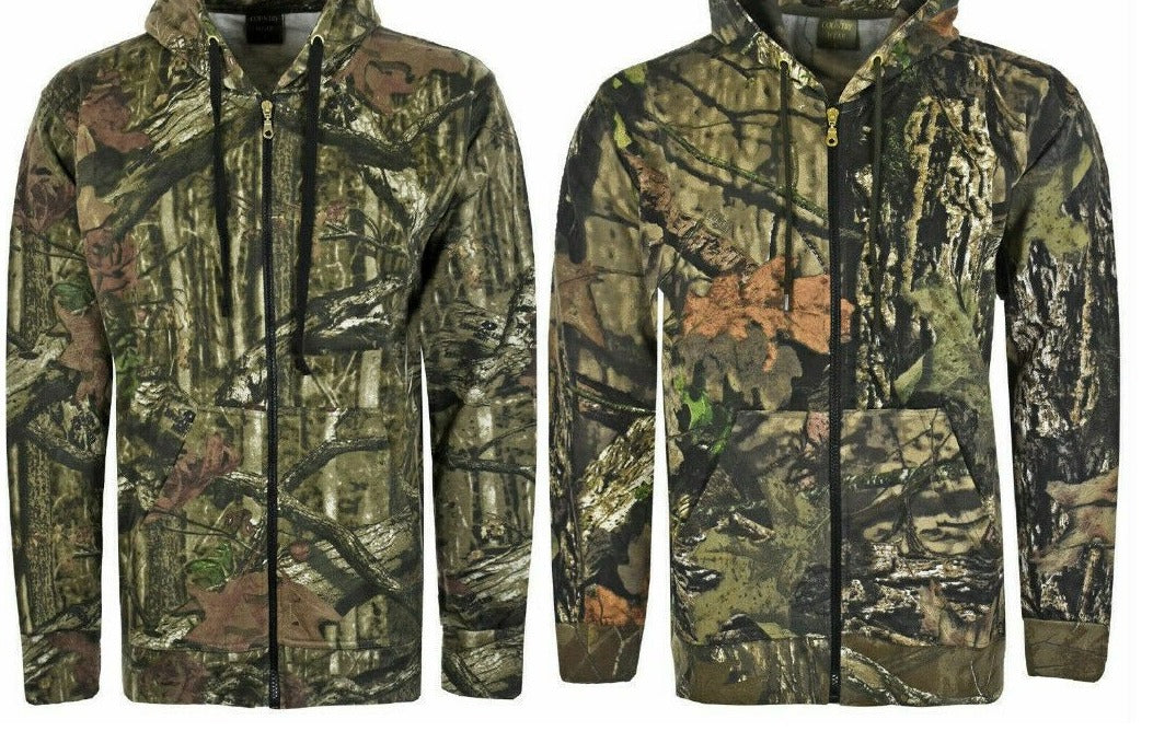 Men's Camouflage Hoodies. Perfect For Fishing Or Activity Days. Sizes 2 X-Large To 5 X-Large Available (Design Might Vary From Photo Shown).