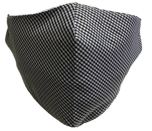 NOT MEDICAL GRADE White & Black Checked Face Mask