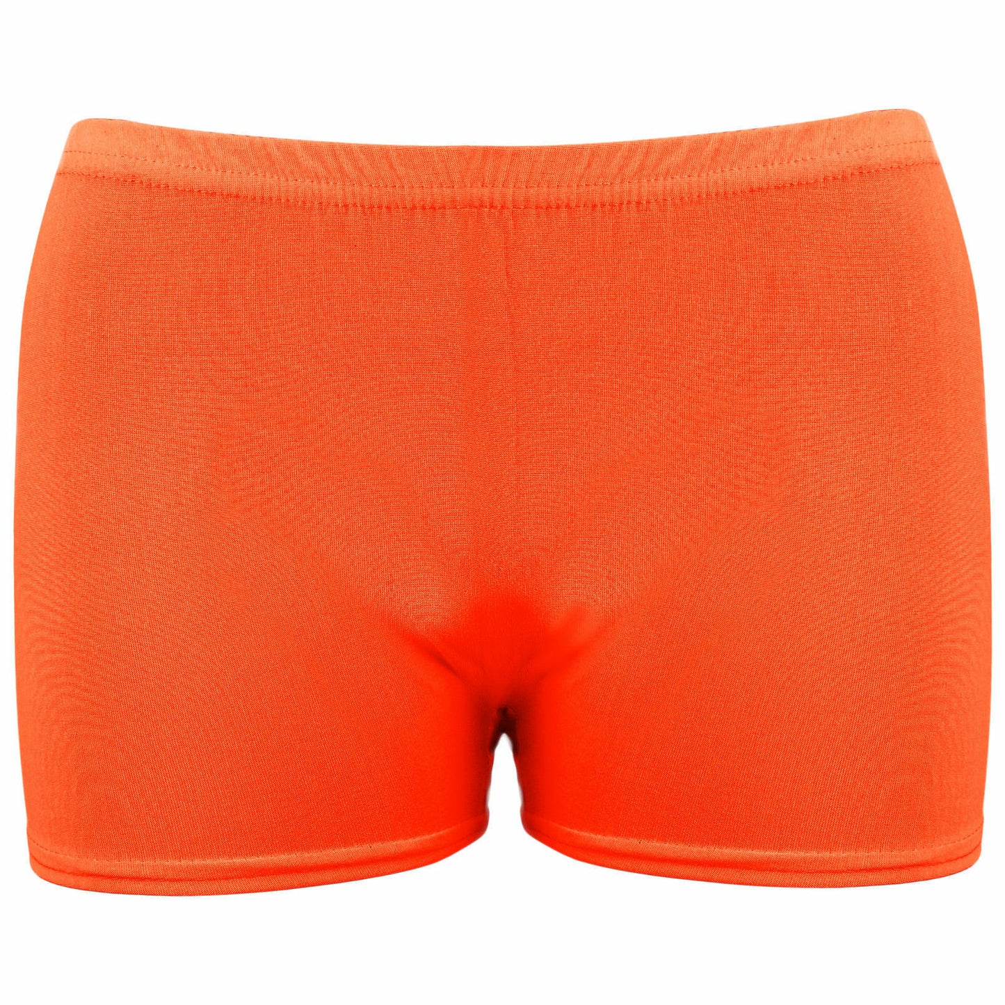 Lycra Shorts In Neon Orange, Perfect For School Gym Or Dance Classes, Ages 5 to 14, 95% Polyester & 5% Spandex