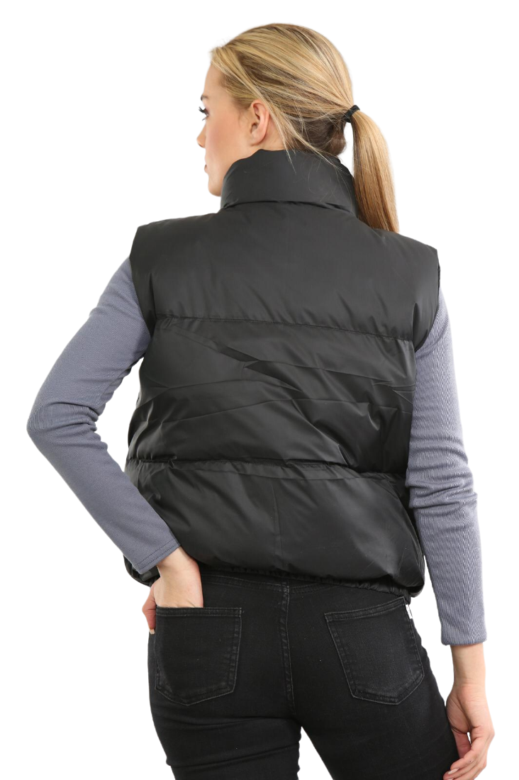 Short Padded Puffer Gilet Vest Jacket
