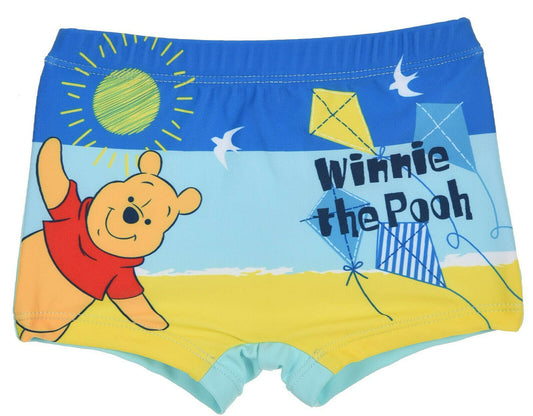 Boys Winnie The Pooh Blue Swimming Trunks. Available In Sizes 12 Months, 18 Months, 24 Months, 36 Months. These Are An Official Disney Product.