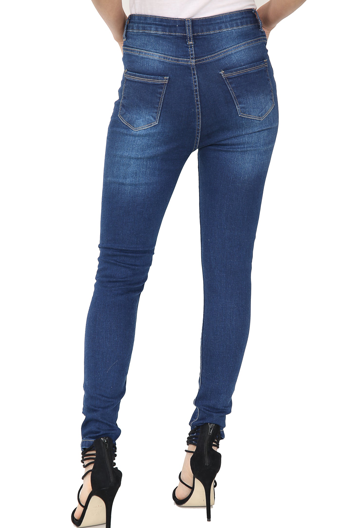 Ladies Dark Wash Jeans Back Detailing