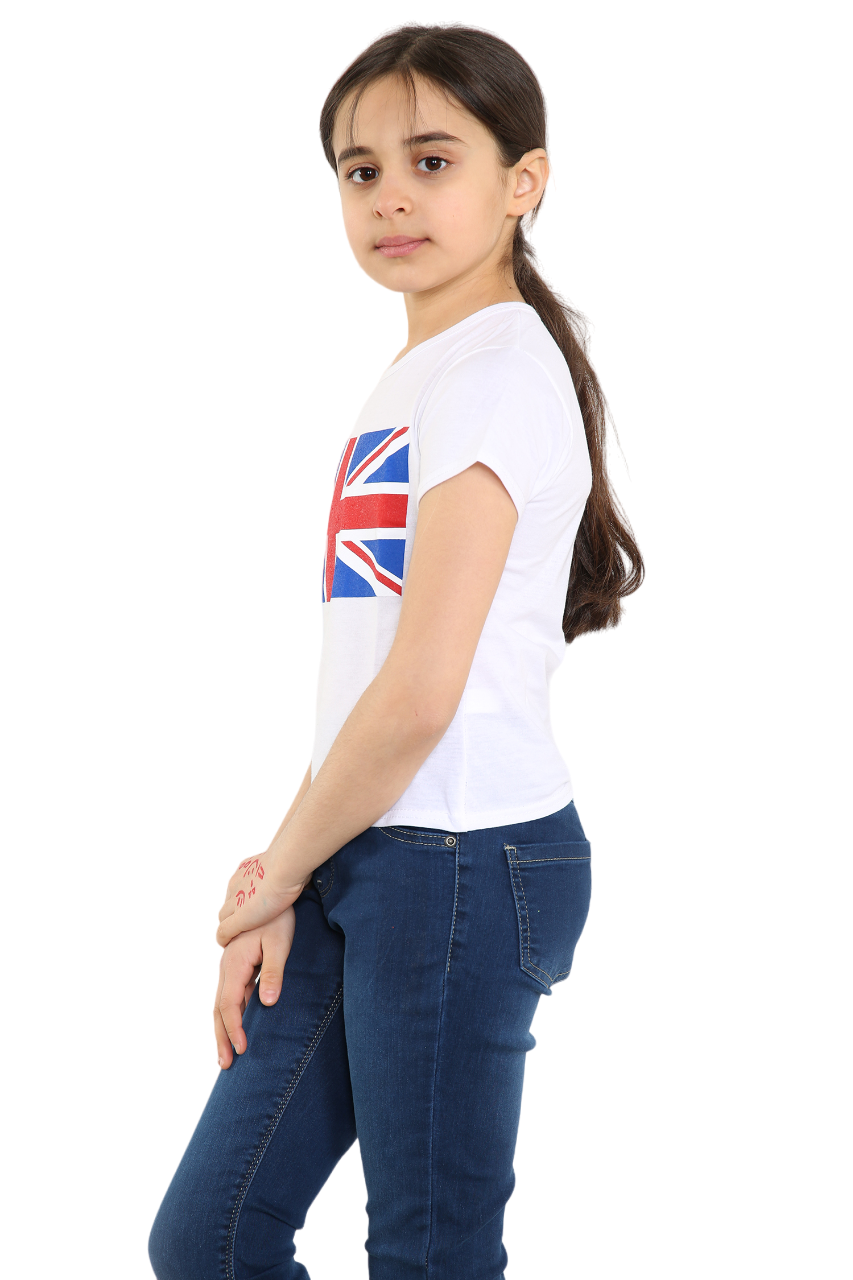 Kids Union Jack Flag Team GB 3/4 Length T-Shirt