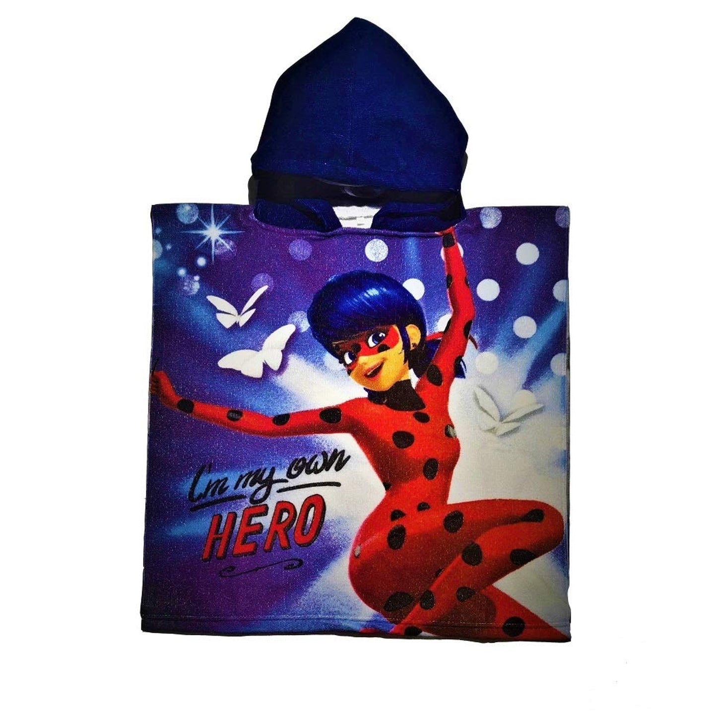 Miraculous Ladybug & Cat Noir Hooded Poncho Towel