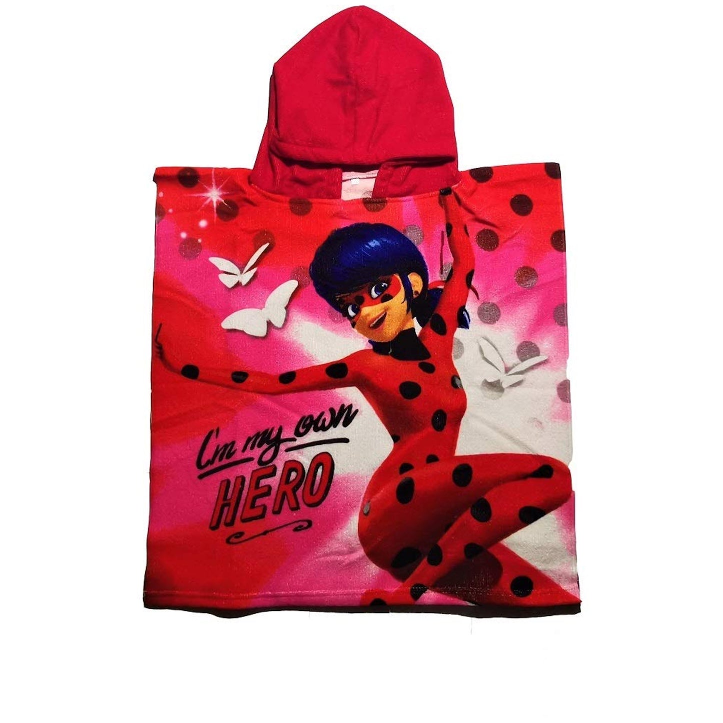 Miraculous Ladybug & Cat Noir Hooded Poncho Towel