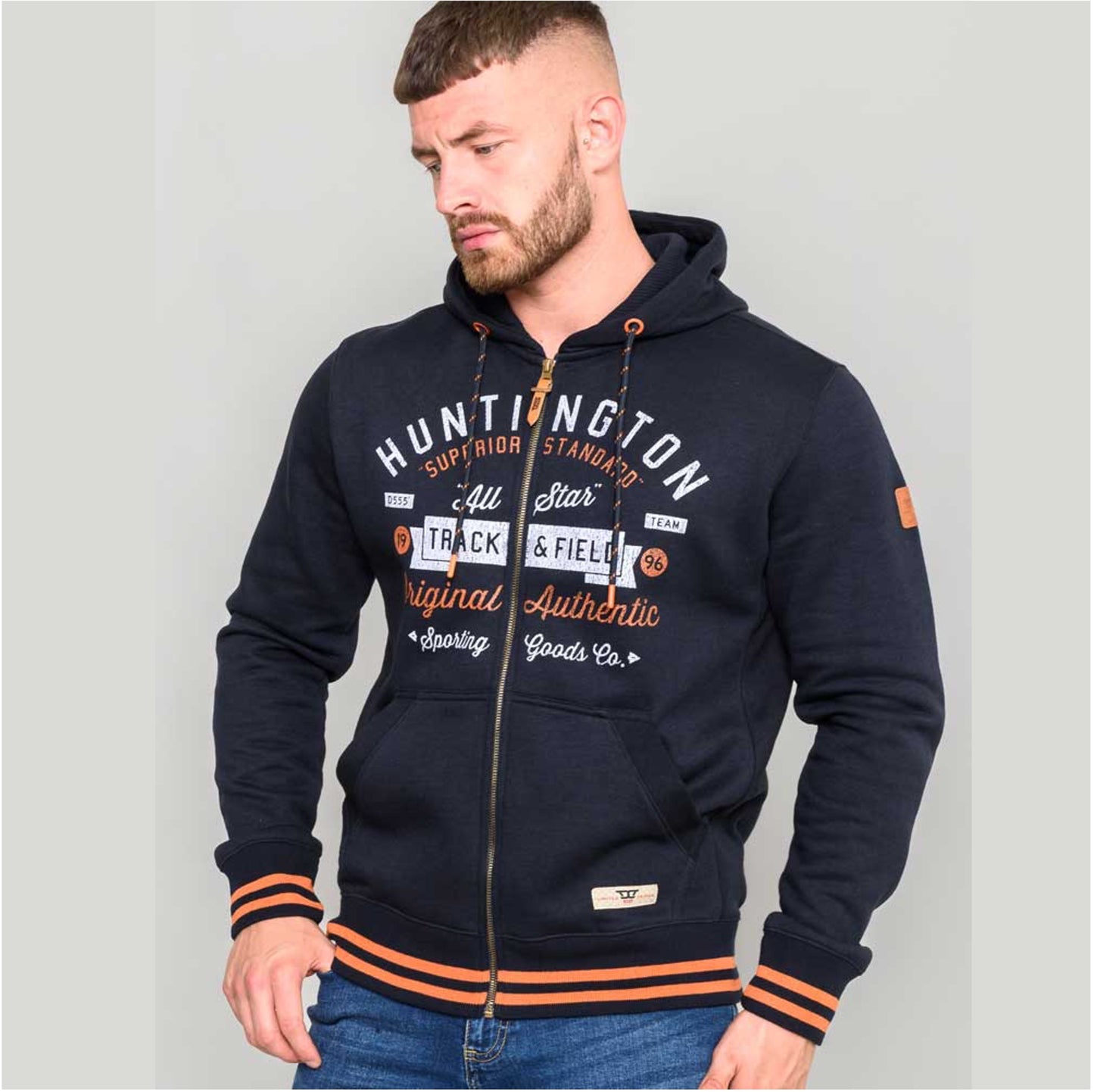 Navy Duke D555 Hooded Motorcycle Sweatshirt Hoodie