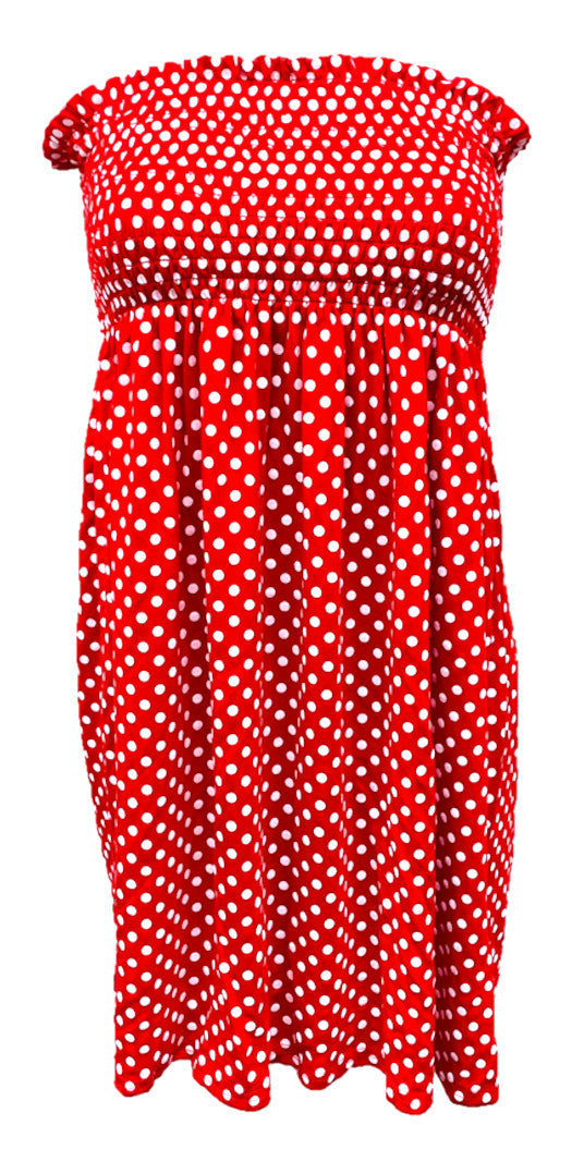 Pattern Bandeau Short Dress