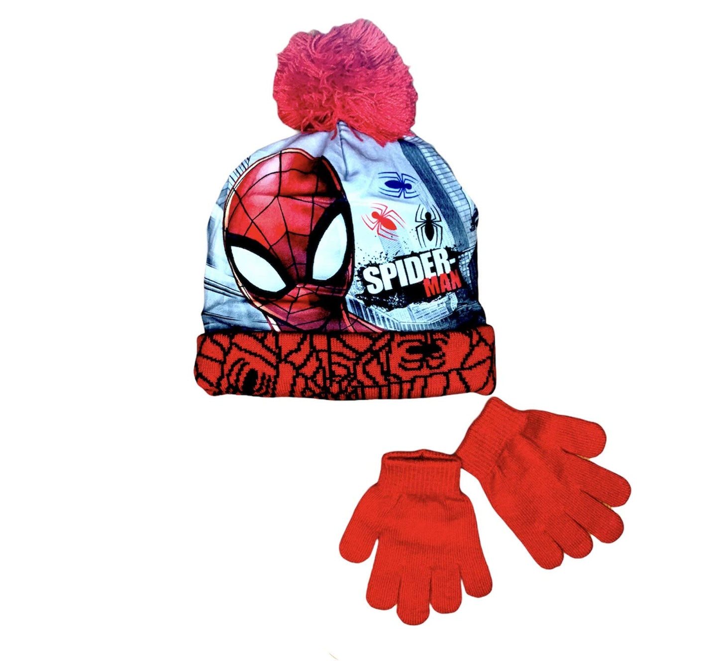 Marvel Spider-Man Bobble Hat & Gloves Set
