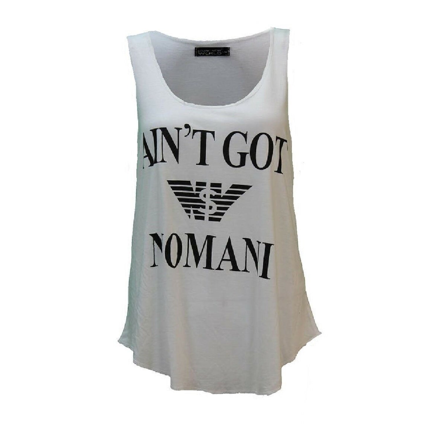 Sleeveless Slogan Vest Top