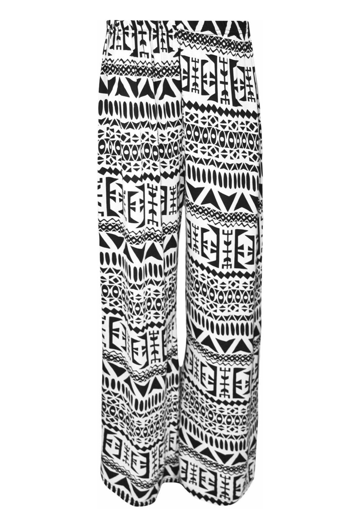 Wide Pattern Palazzo Trousers