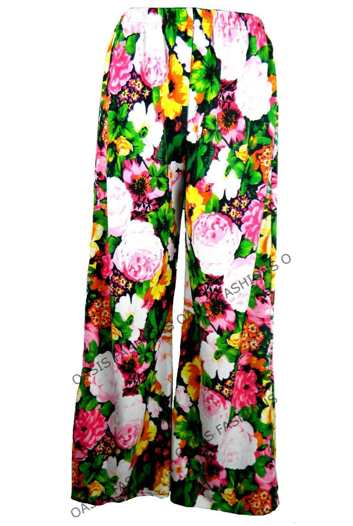 Wide Pattern Palazzo Trousers