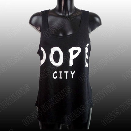 Sleeveless Slogan Vest Top