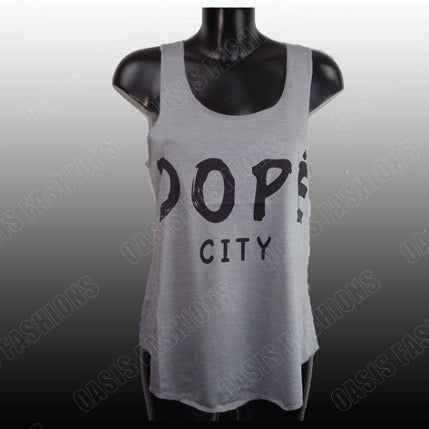 Sleeveless Slogan Vest Top