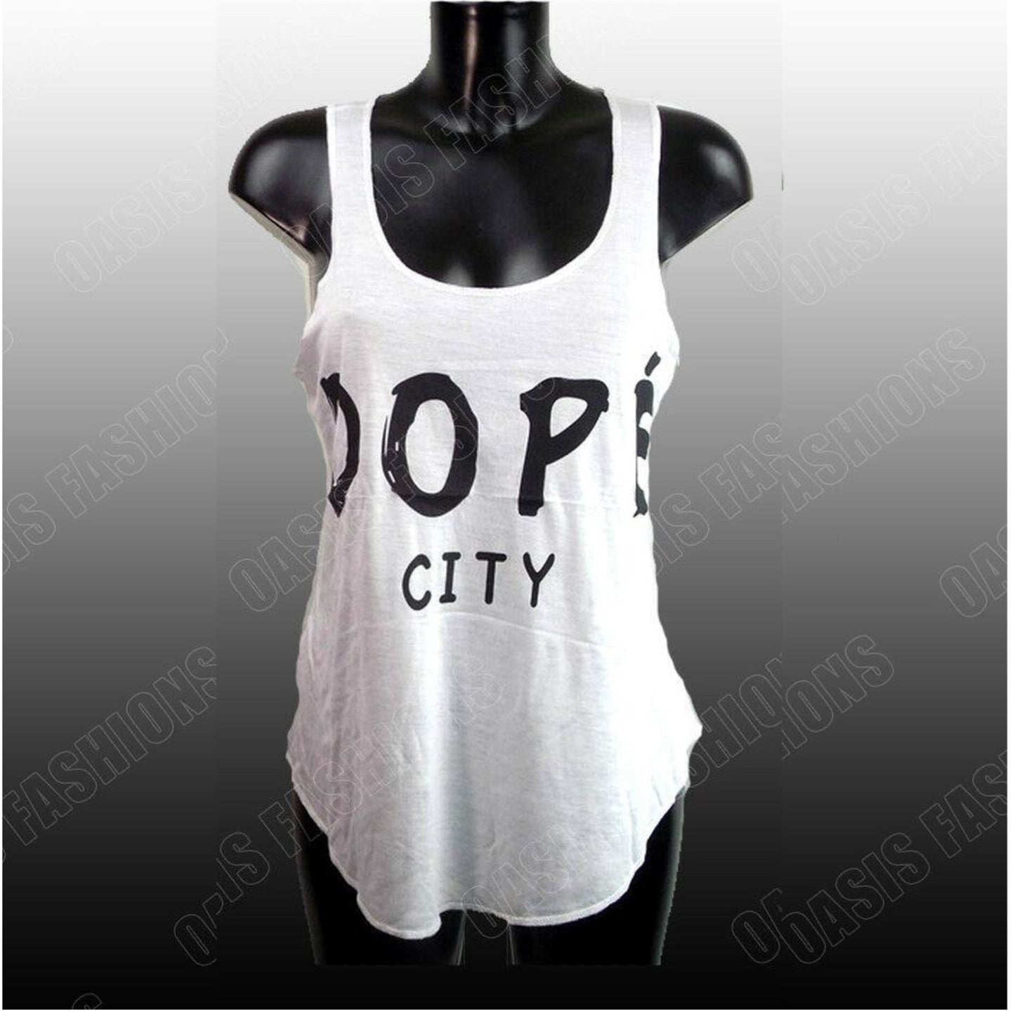 Sleeveless Slogan Vest Top