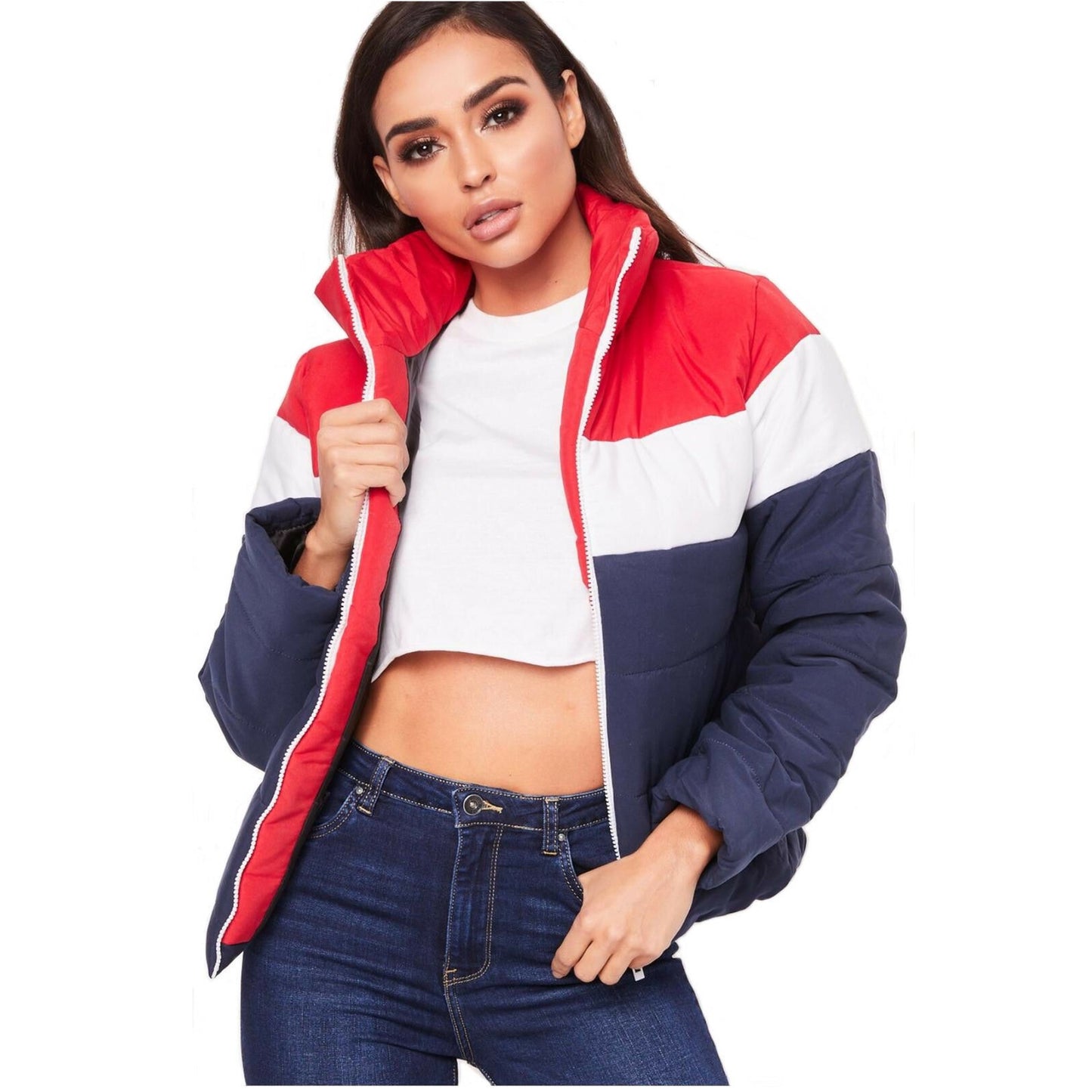 Cropped Bubble Zip Jacket
