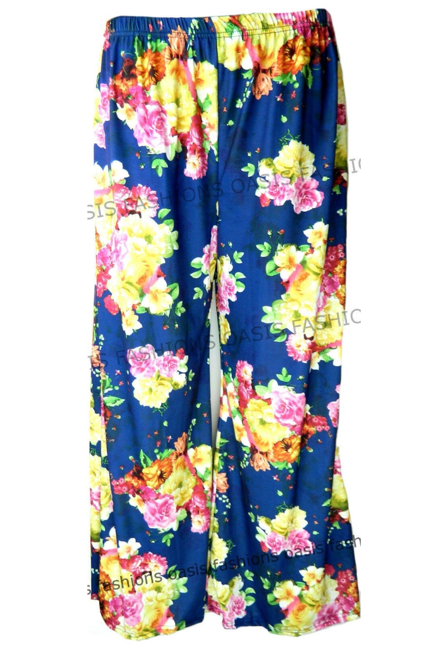 Wide Pattern Palazzo Trousers