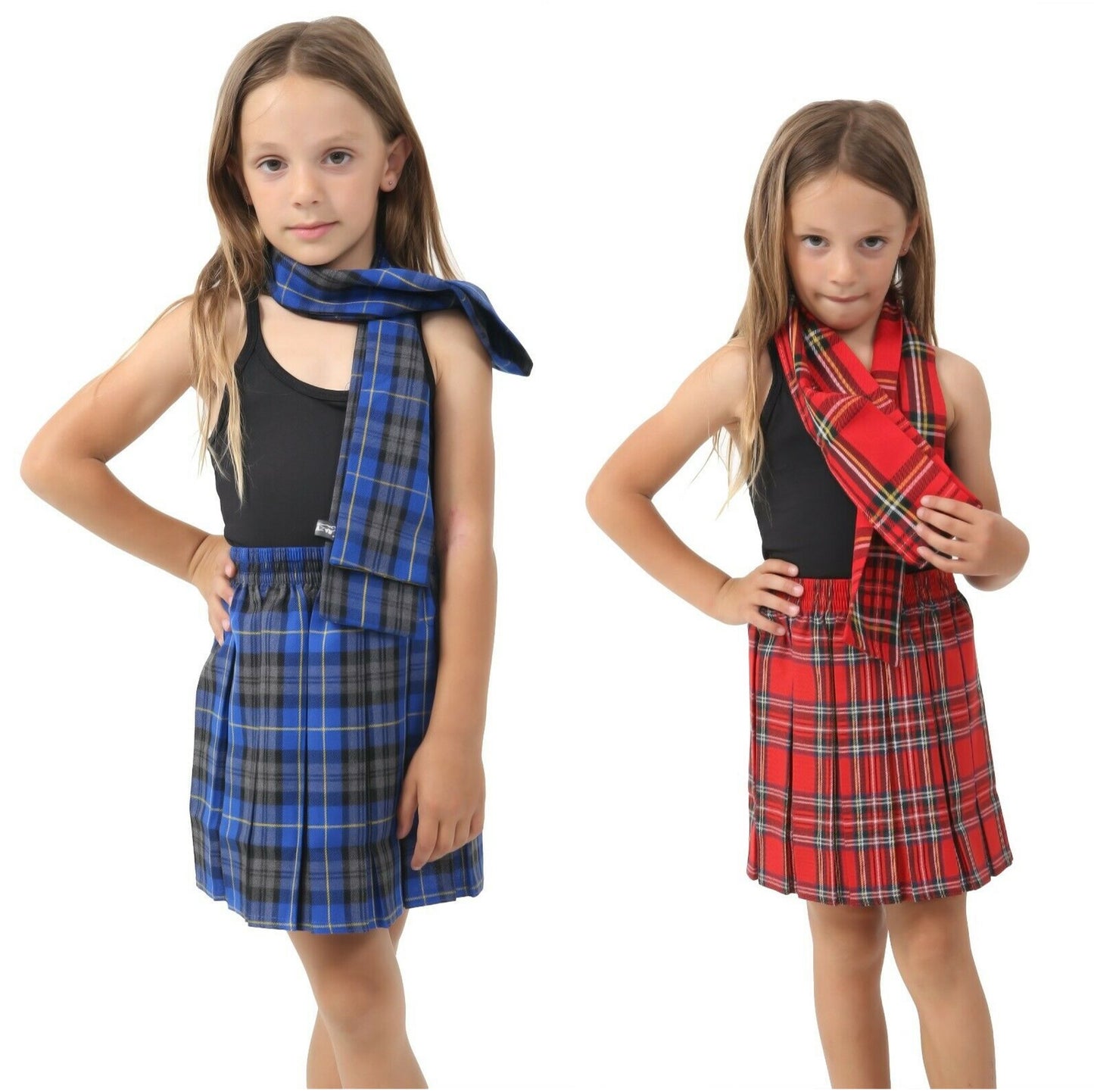 School Tartan Box Pleated Skirt