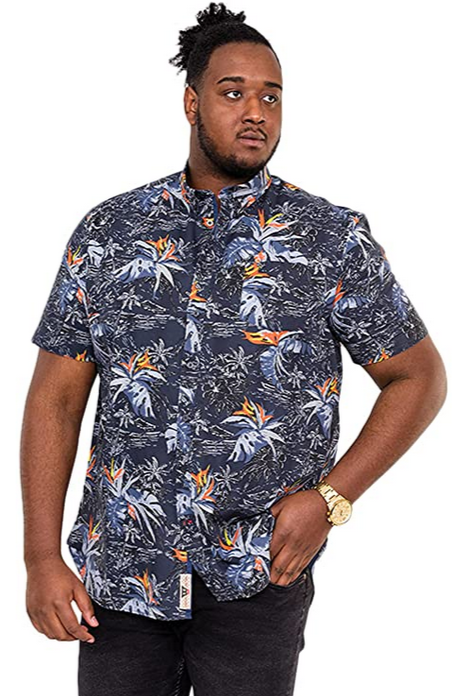 D555 Plus Size Hawaii Print Shirt