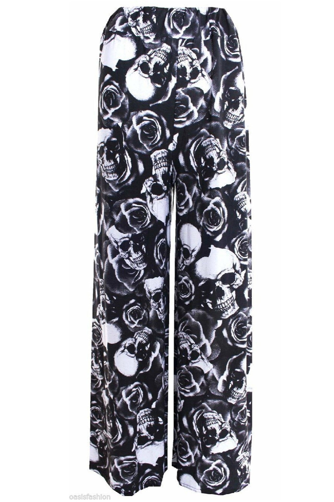 Wide Pattern Palazzo Trousers