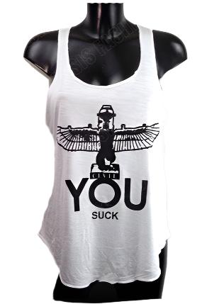Sleeveless Slogan Vest Top