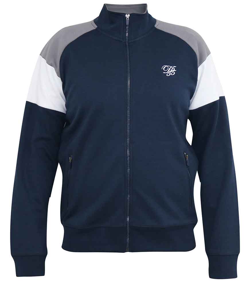 D555 Duke Couture Tracksuit Full Zip Two-Tone Navy Sweatshirt and Joggers