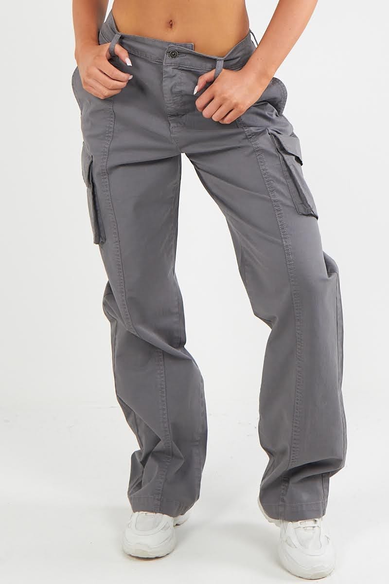 Combat Stretch Cotton Low Waist Cargo Trousers