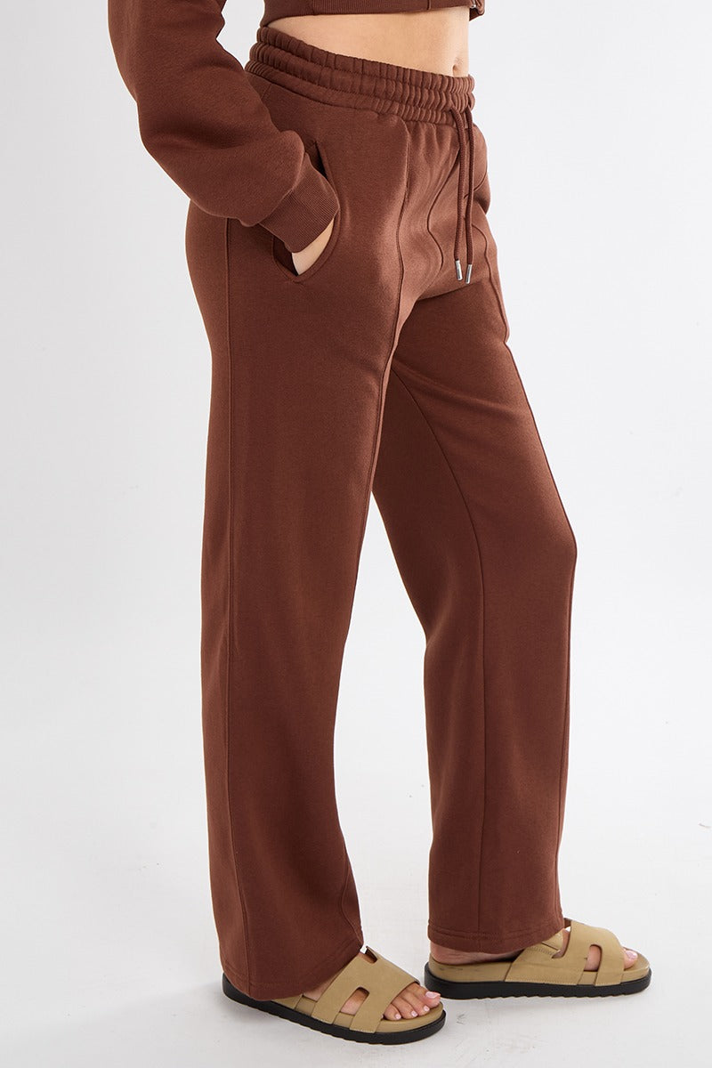 Cropped Corset Zip Up Hoodie & Straight Leg Joggers Tracksuit