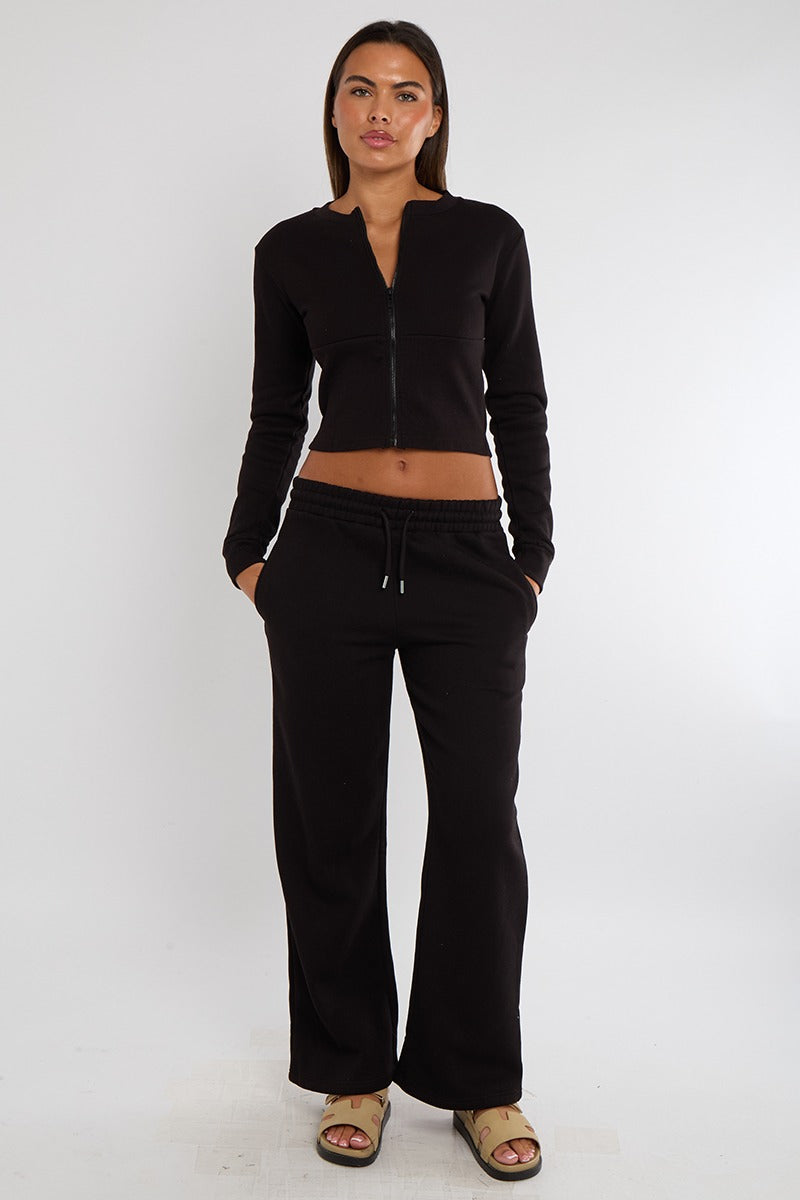 Corset Zip Up Sweatshirt and Joggers Tracksuit