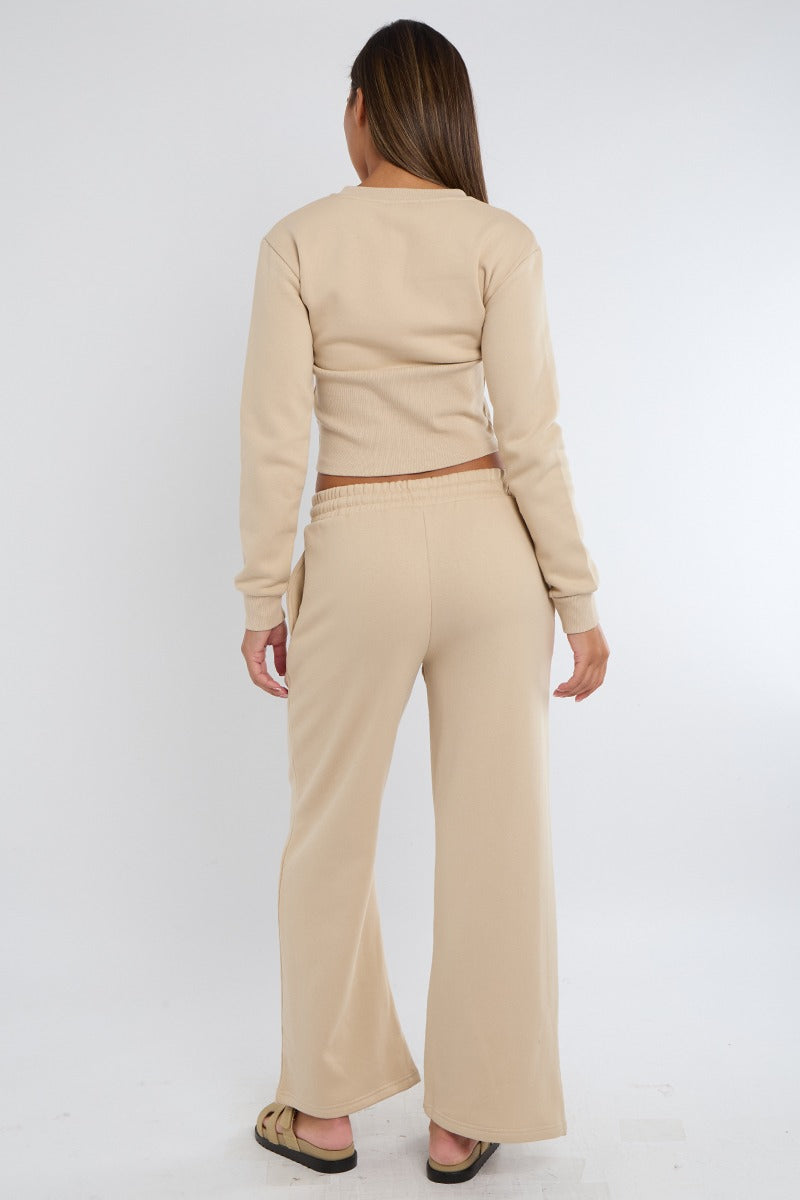 Corset Zip Up Sweatshirt and Joggers Tracksuit