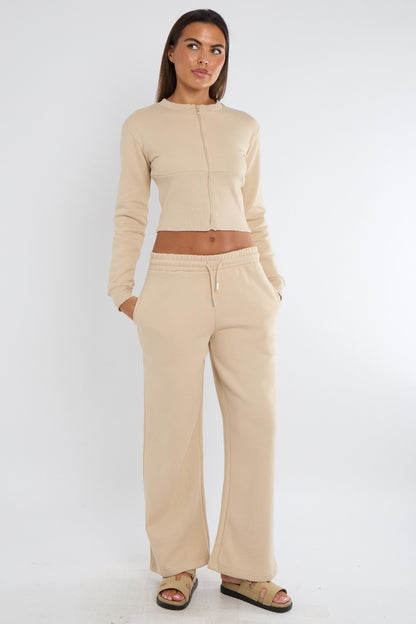 Corset Zip Up Sweatshirt and Joggers Tracksuit