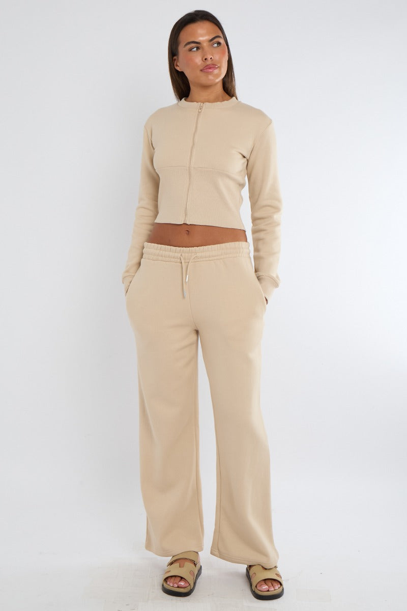Corset Zip Up Sweatshirt and Joggers Tracksuit