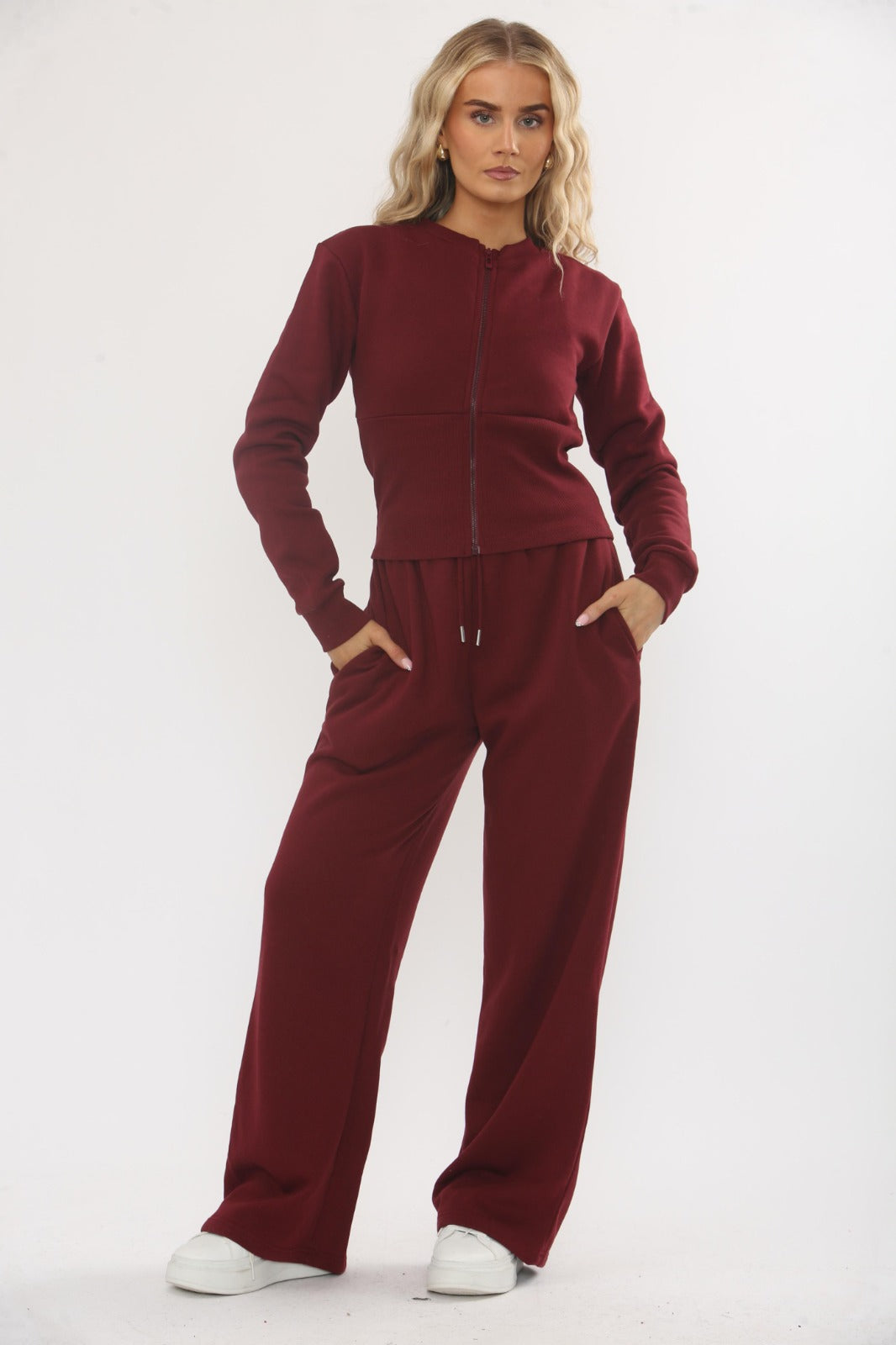 Corset Zip Up Sweatshirt and Joggers Tracksuit