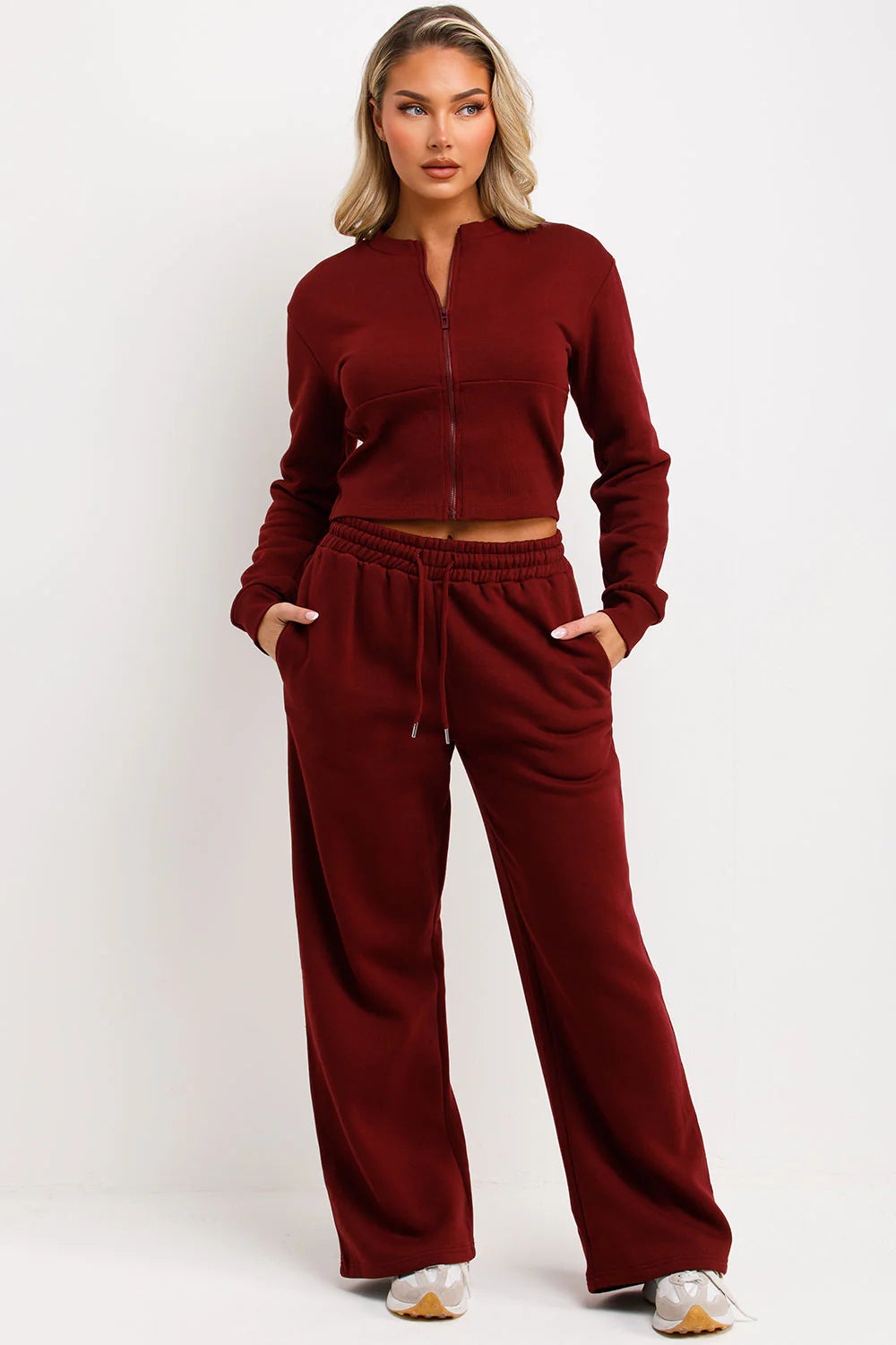 Corset Zip Up Sweatshirt and Joggers Tracksuit