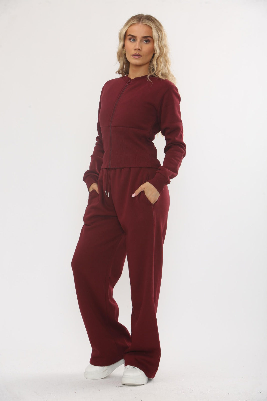 Corset Zip Up Sweatshirt and Joggers Tracksuit